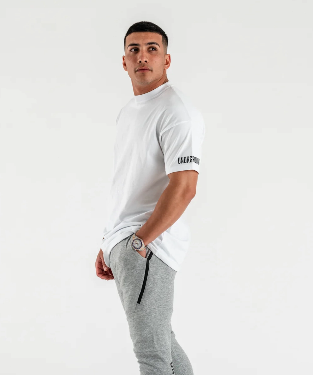 UNDRGROUND Box Fit UG Tee (White) All weather Club Mode