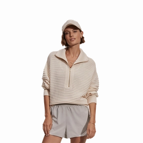 VarleyTara Pointelle Half Zip Water Resistant Fabric