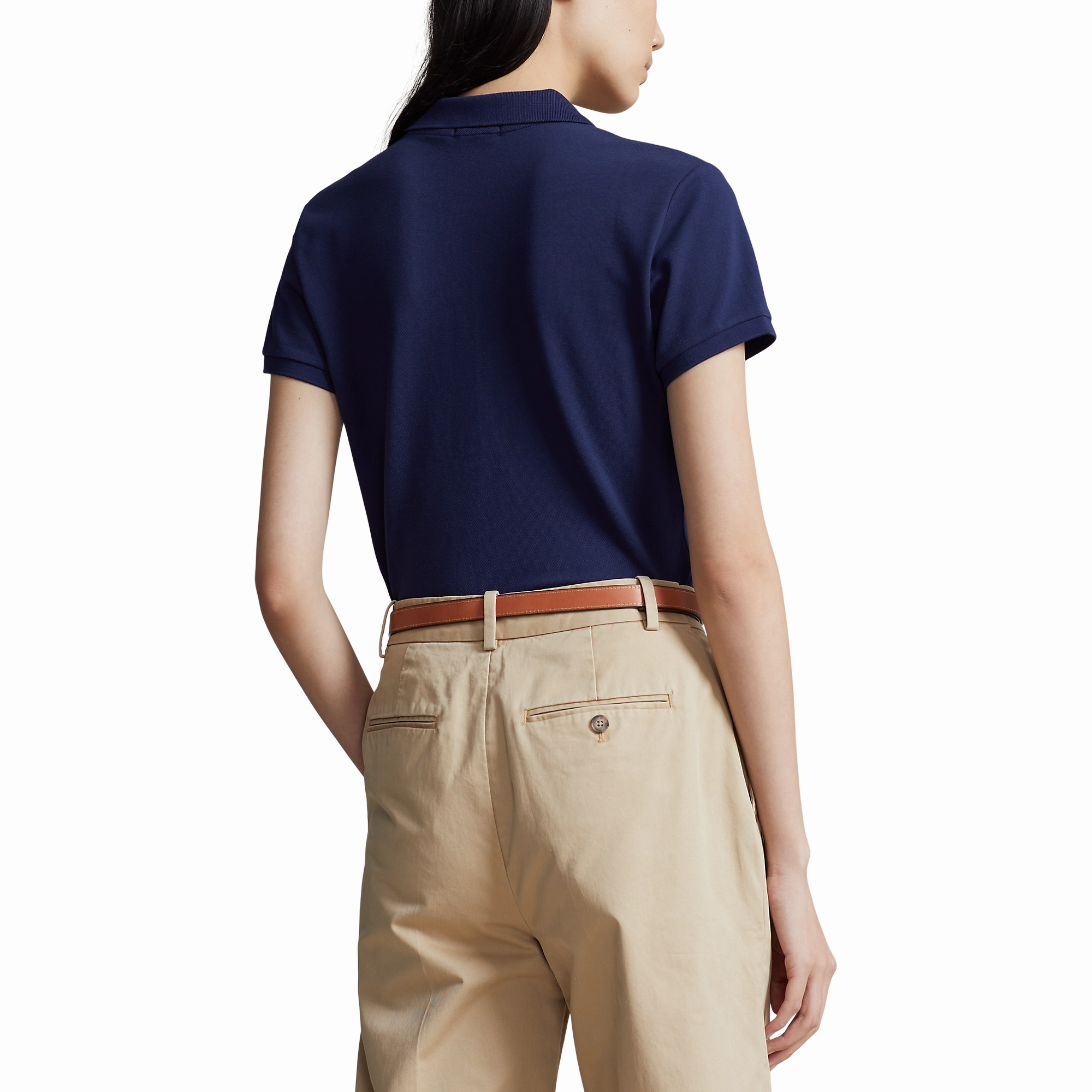 Polo Performance Ralph Lauren Women's Cotton Tailored Fit Polo Shirt - French Navy Active Lifestyle Travel Essential
