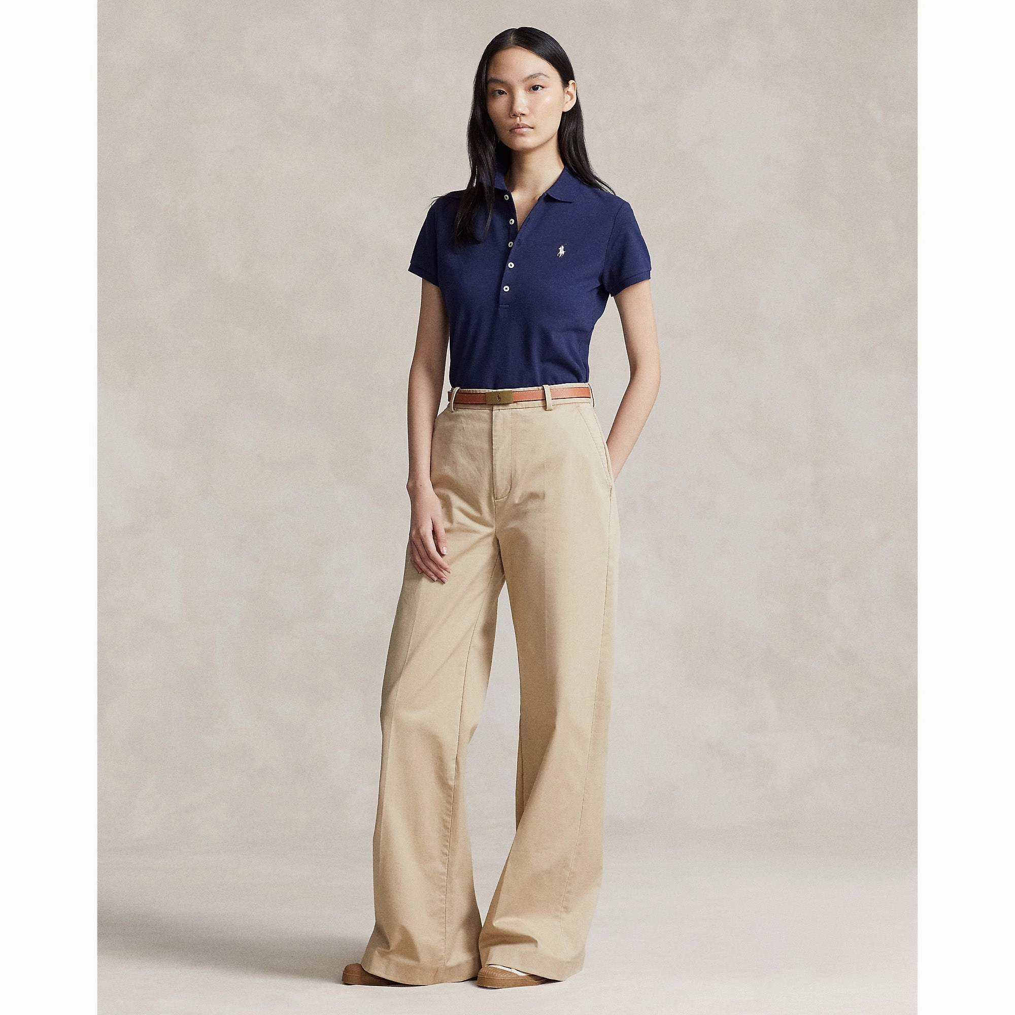 Polo Performance Ralph Lauren Women's Cotton Tailored Fit Polo Shirt - French Navy Business casual
