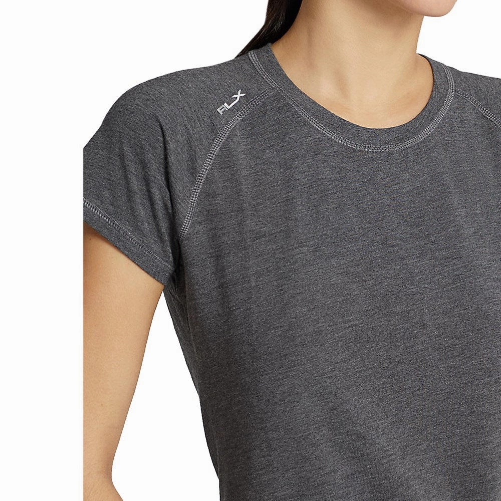 Slim Tailored Stylish Neckline RLX Ralph Lauren Women's Stretch Crew Tee - Barclay Heather