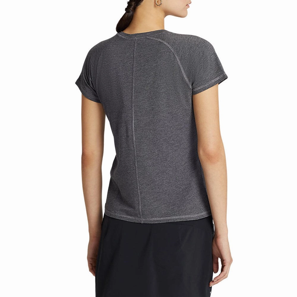 FourWay Stretch Fabric RLX Ralph Lauren Women's Stretch Crew Tee - Barclay Heather