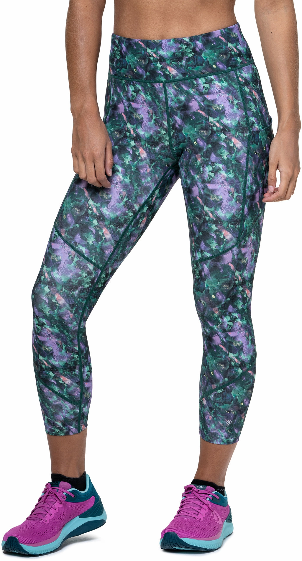 vintage Ronhill Tech Womens 7/8 Running Tights - Green