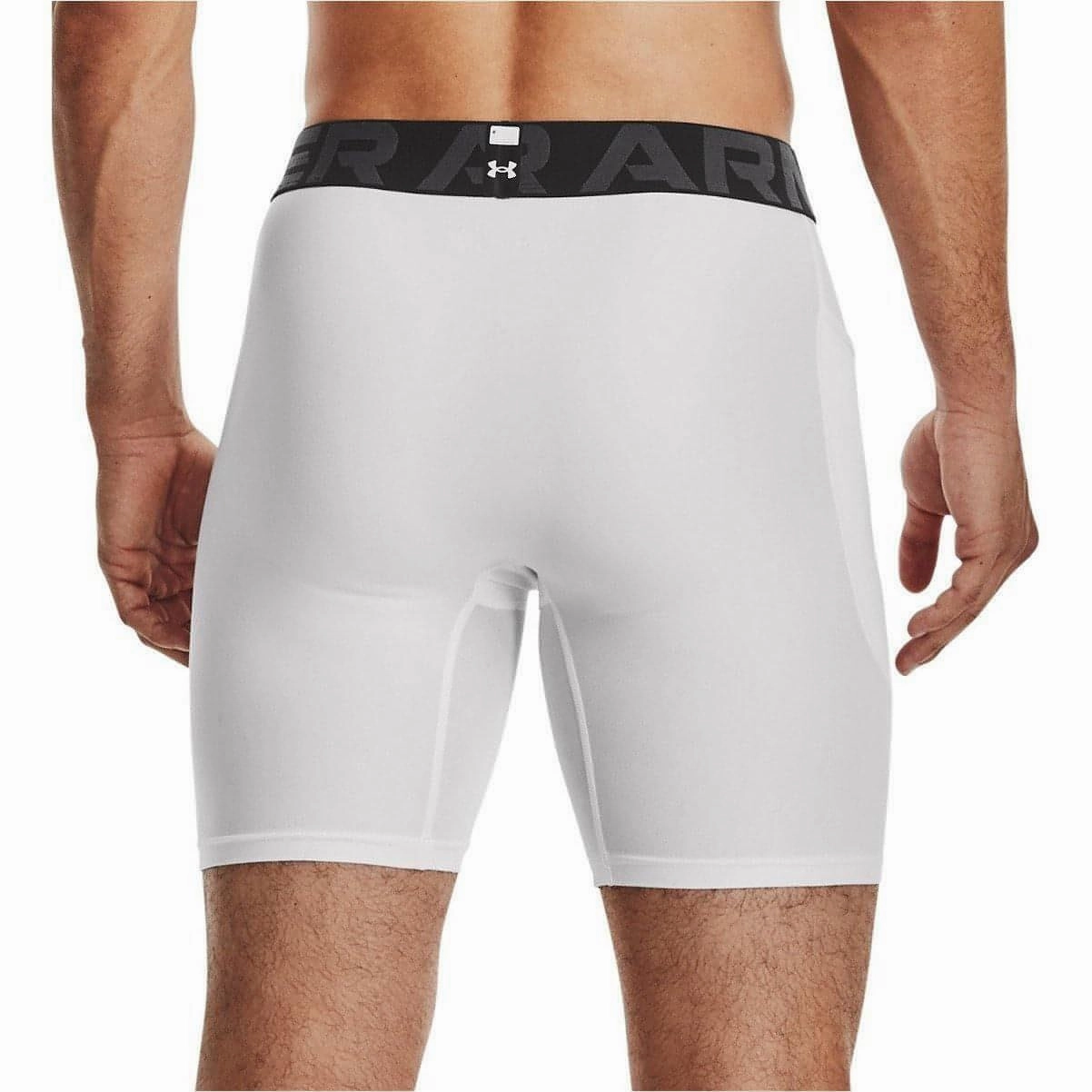 Under Armour HeatGear Mens Short Compression Tights - White Quick Fit