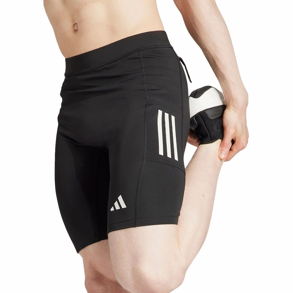 adidas Own The Run Mens Short Running Tights - Black Beachwear