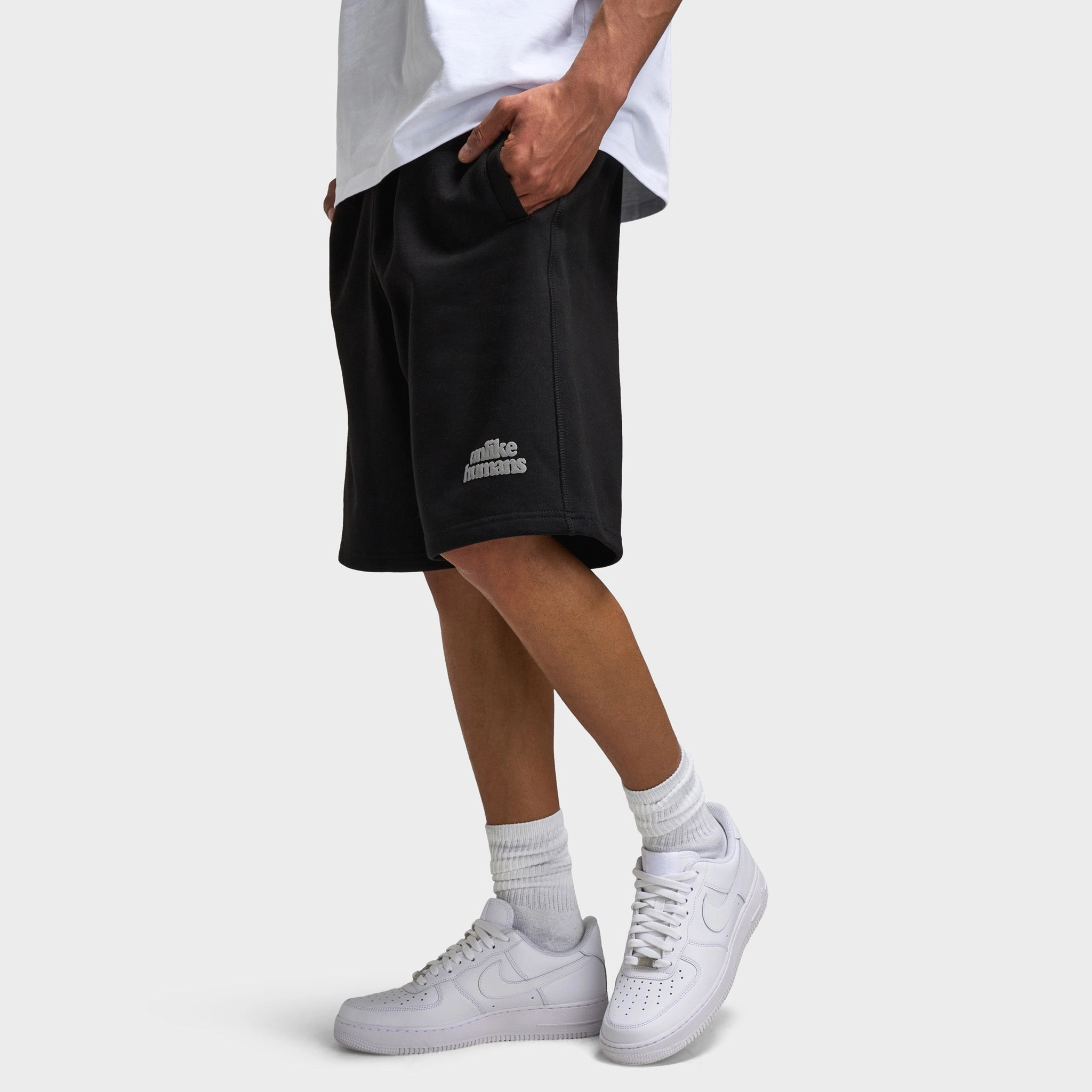 Beach essential Designer Style Unlike Humans Bubble Short / Black