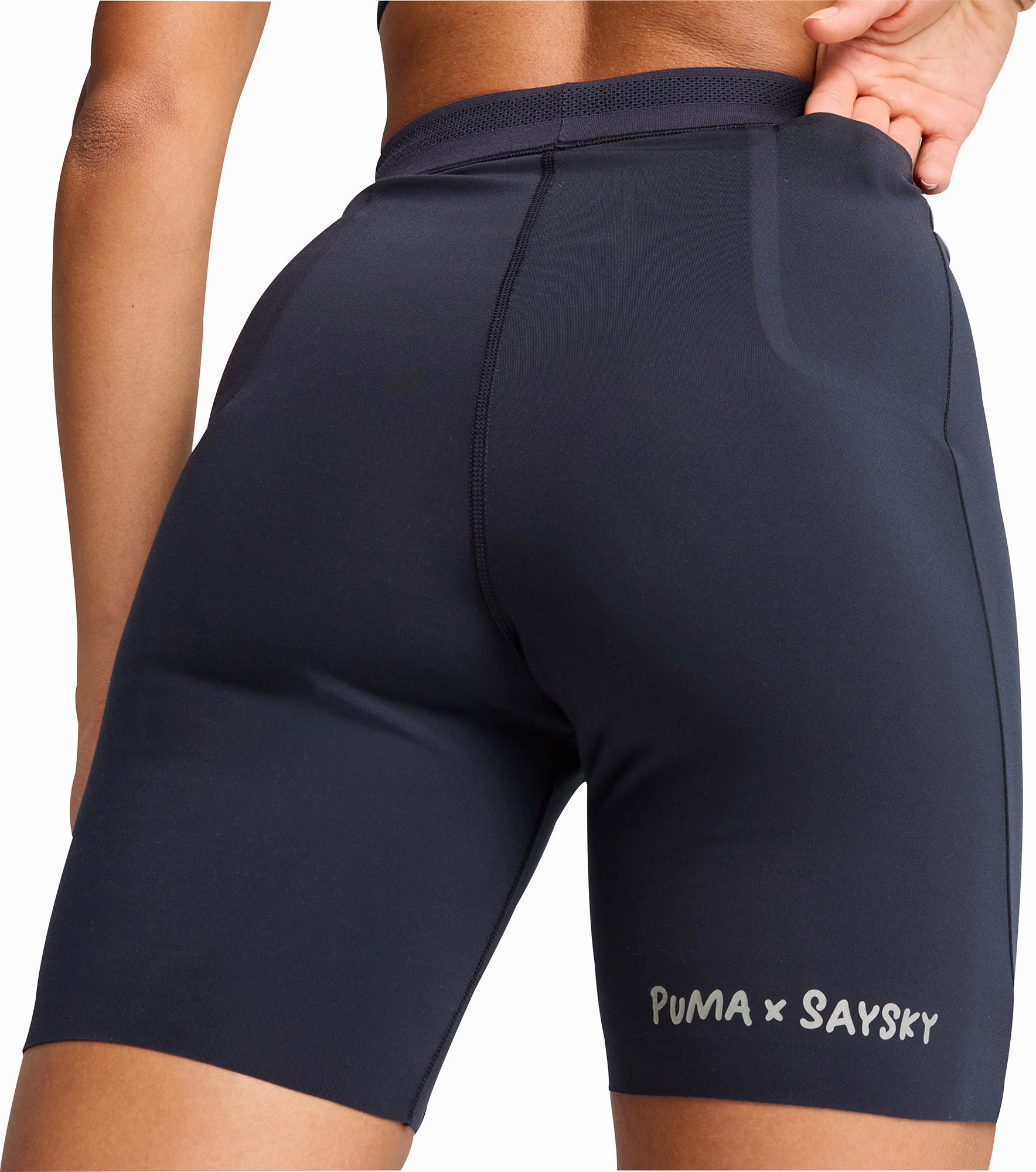 quick-dry feature Sporty Comfort Puma X SAYSKY 7 Inch Womens Short Running Tights - Blue