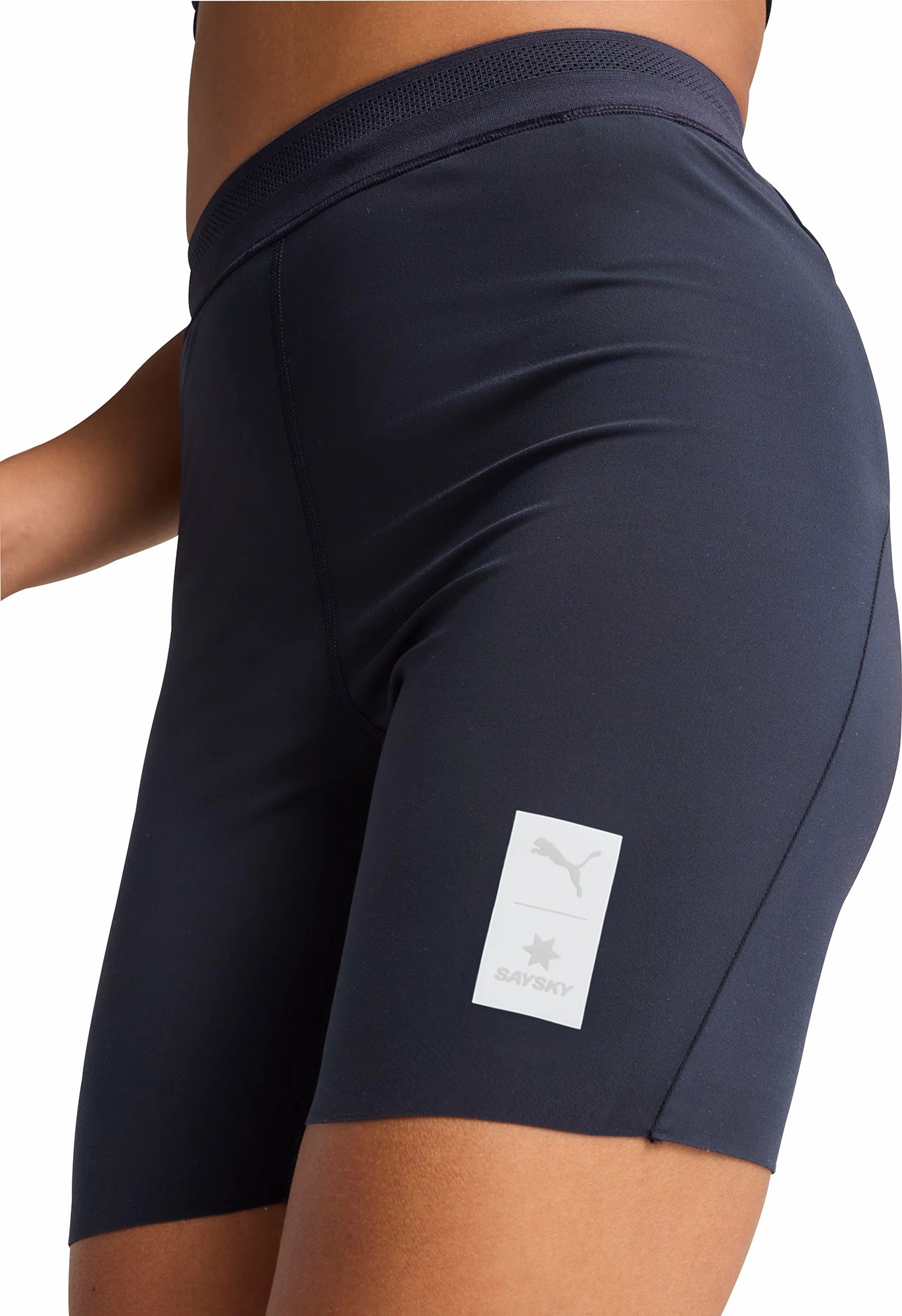Puma X SAYSKY 7 Inch Womens Short Running Tights - Blue Travel Style Party outfit