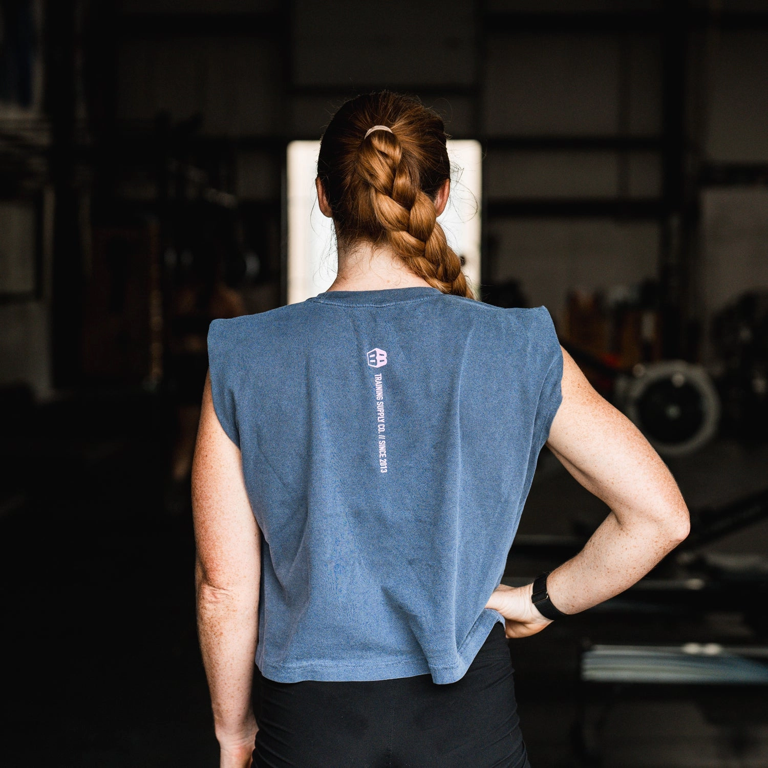 Women's Box Basics Muscle Tank Mesh Panel Insert high - strength structure
