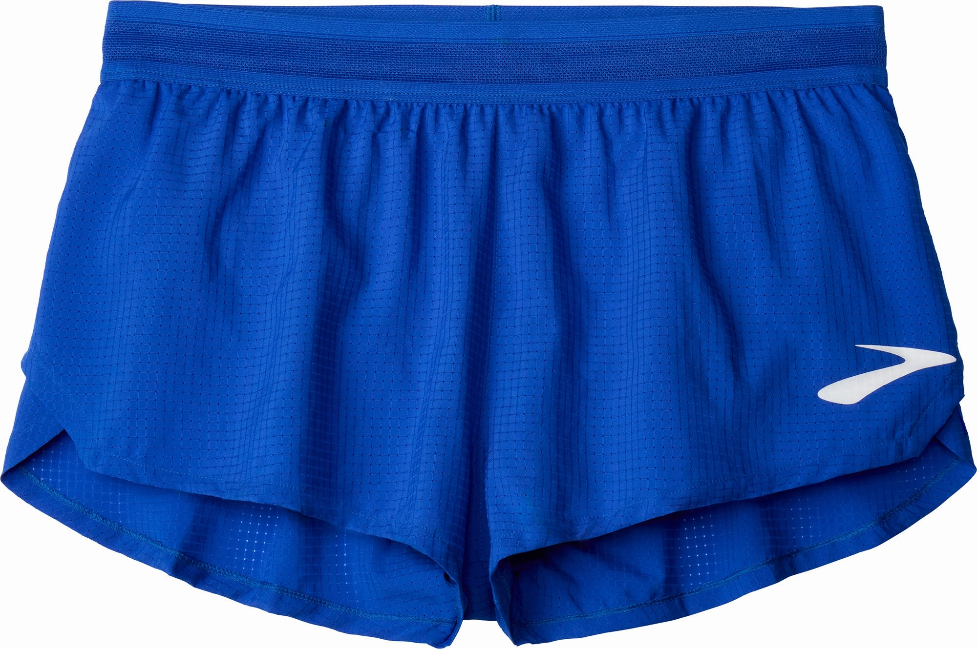 Camouflage Print Brooks Elite 3 Inch Split Mens Running Shorts - Blue