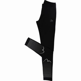 Ultimate Mobility Design Flexible Motion More Mile Girls Long Running Tights - Black