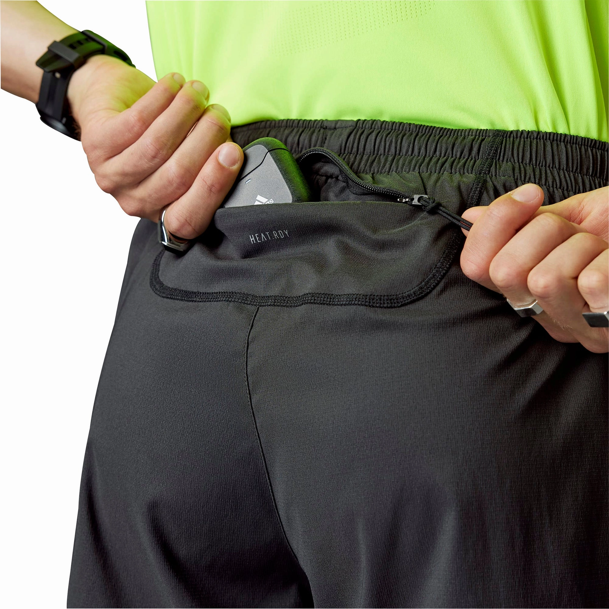 Party outfit adidas Designed For Running Ultimate 5 Inch Mens Running Shorts - Black