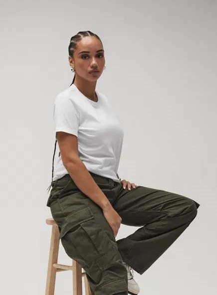 Women's Relaxed Fit Jersey Short Sleeve Tee | ATHLETIC HEATHER DoubleLayered Fabric Star Light