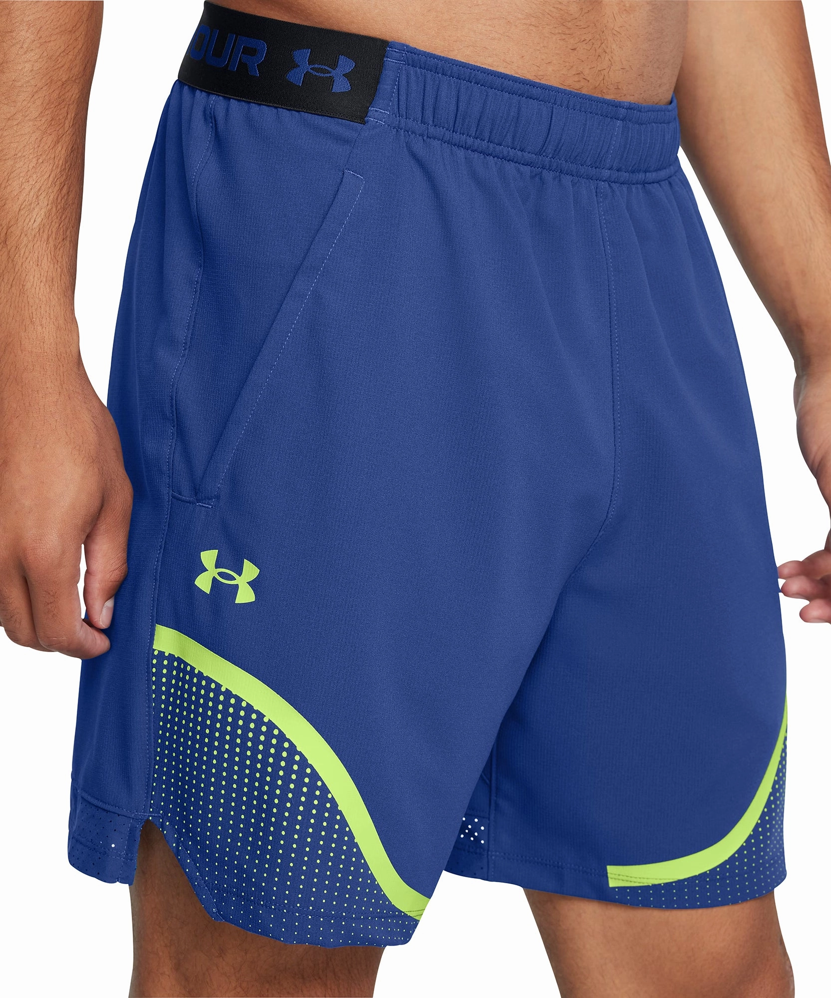 Under Armour Vanish Woven 6 Inch Graphic Mens Training Shorts - Blue City Beat Flash Look