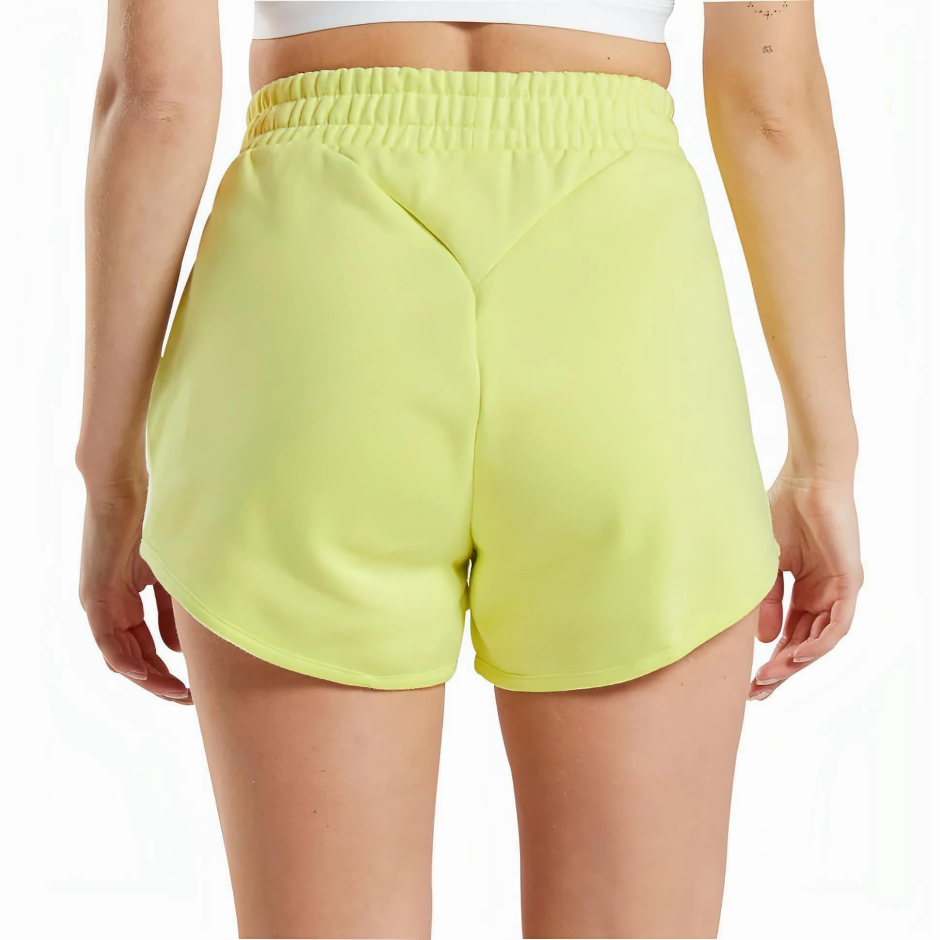 Gymshark Womens Training Sweat Shorts - Yellow Sustainable production Concert Vibe