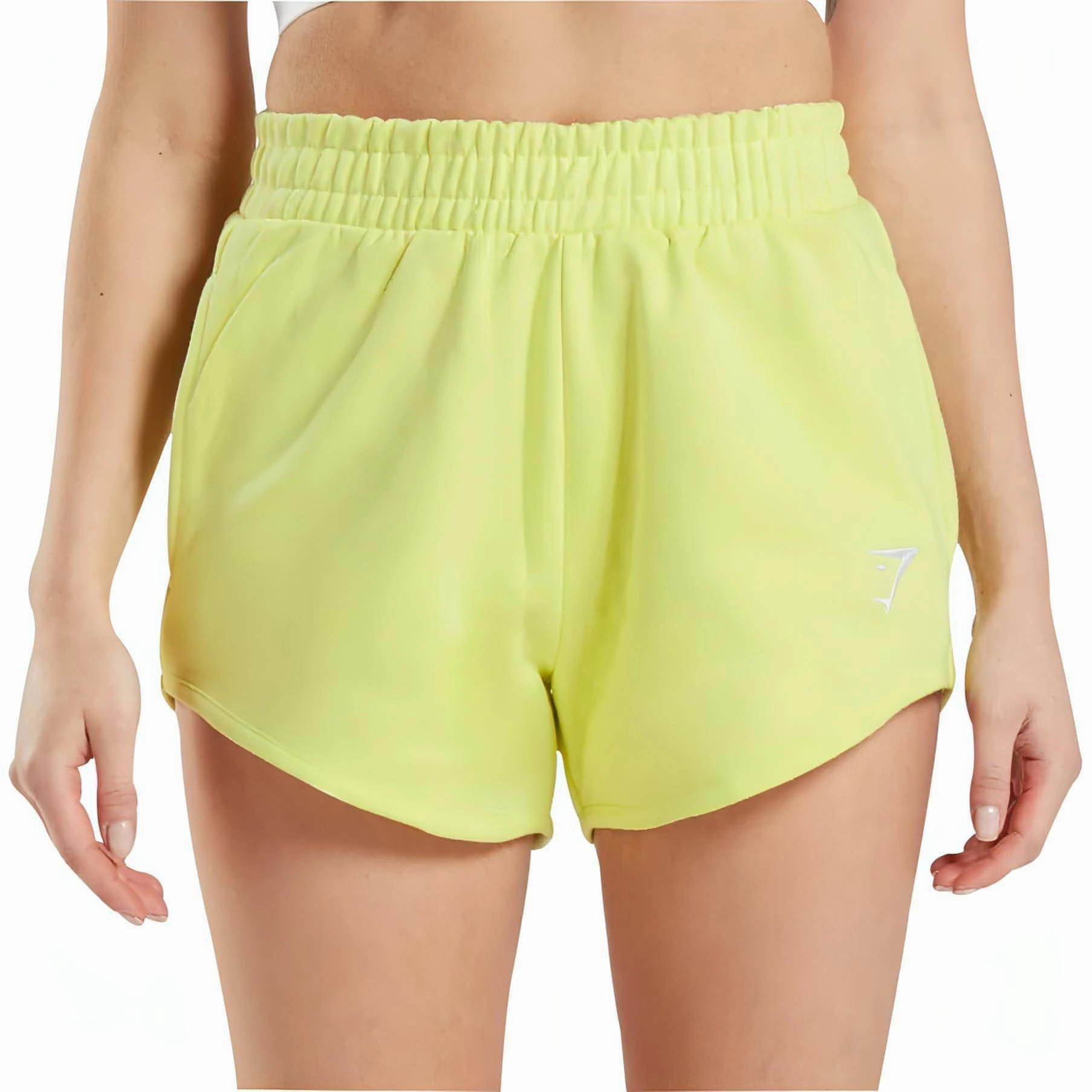 Gymshark Womens Training Sweat Shorts - Yellow Vision Glow
