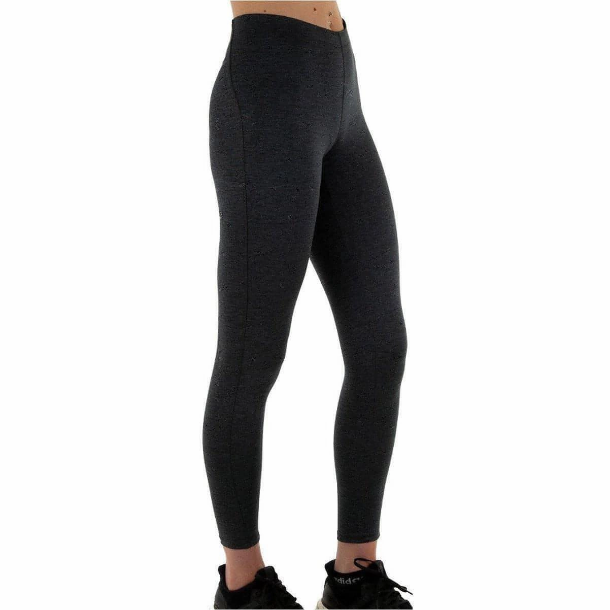 OdorControl More Mile Train To Run Womens Long Running Tights - Grey