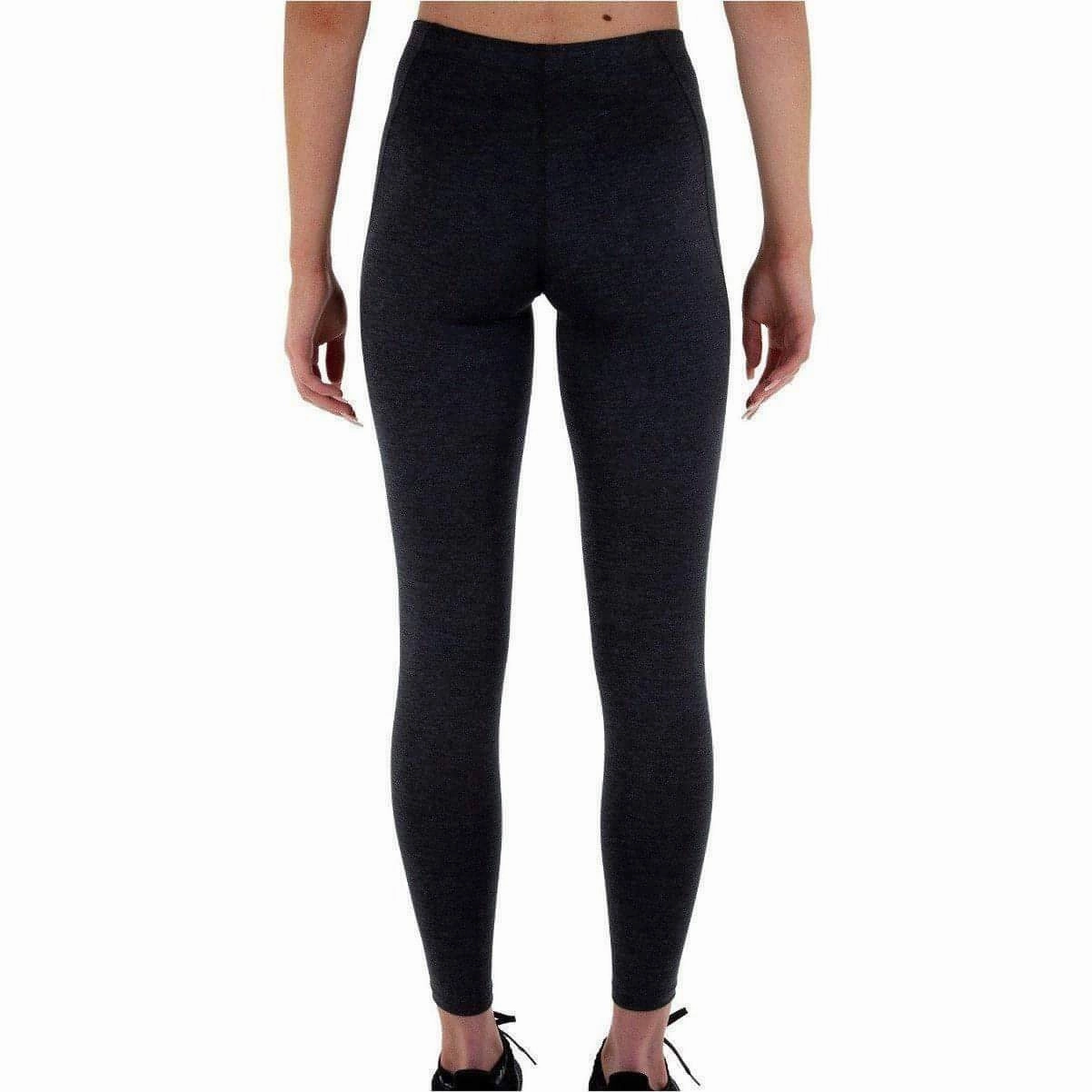More Mile Train To Run Womens Long Running Tights - Grey Abrasion Resistant Design
