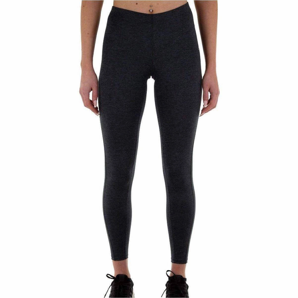 4Way Stretch Fabric AntiStatic Treatment More Mile Train To Run Womens Long Running Tights - Grey