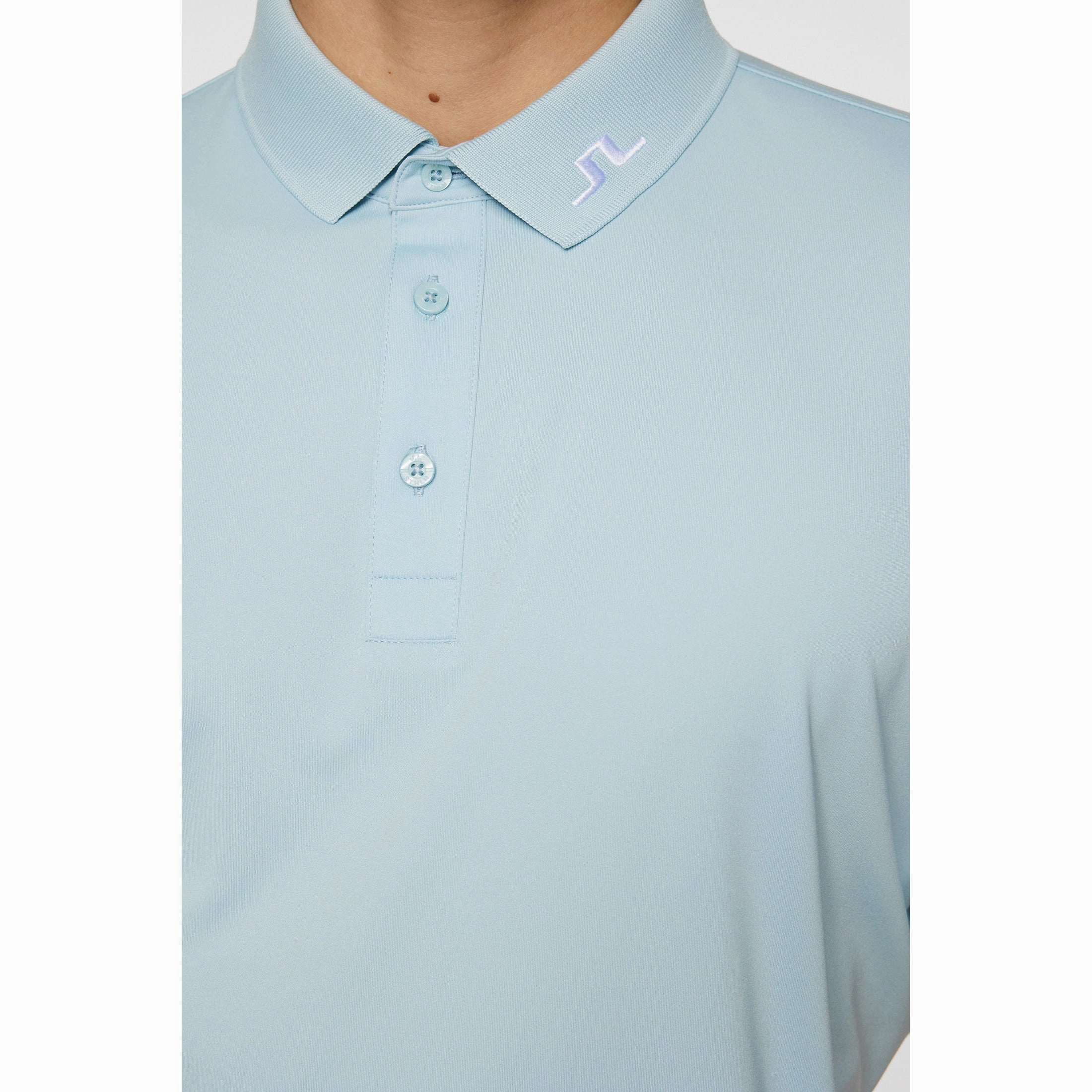 AllPurpose Knitting Lightweight Knit Material J.Lindeberg Tour Tech Polo Golf Shirt - Winter Sky