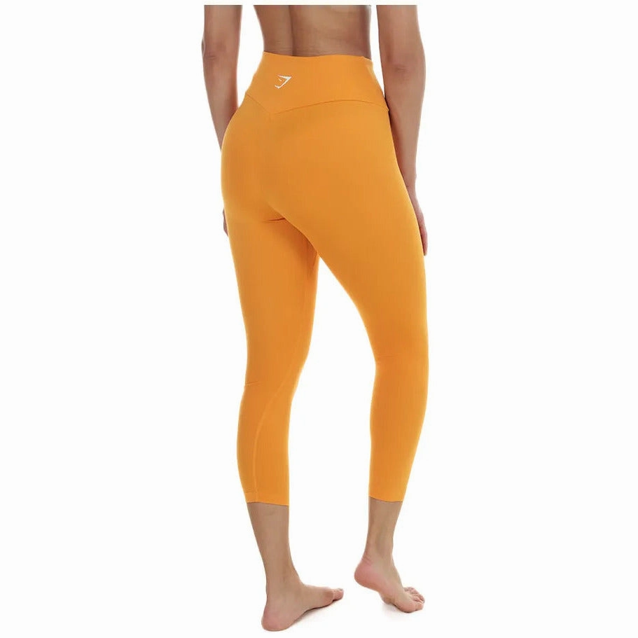 Storm Core Gymshark 7/8 Womens Training Tights - Orange