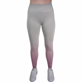 Gymshark Adapt Ombre Seamless Womens Long Training Tights - Grey Reinforced Hem Colorfast Technology