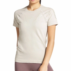 Future Glow Music Mood Gymshark Energy Seamless Short Sleeve Womens Training Top - Grey