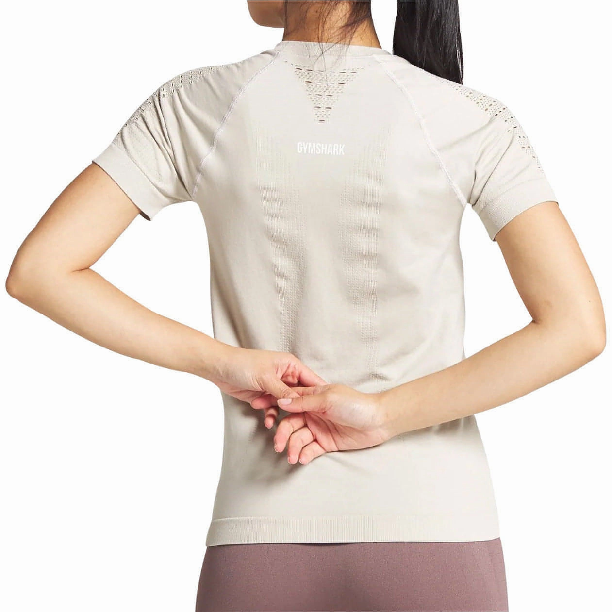 Gymshark Energy Seamless Short Sleeve Womens Training Top - Grey Focus Fit Meeting Ready