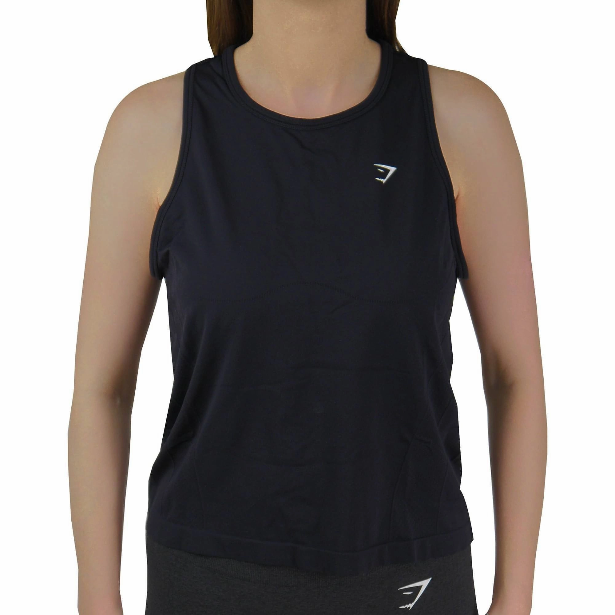 Team Vibe GentleWaistband Gymshark Hyper Amplify Seamless Womens Training Vest Tank Top - Black