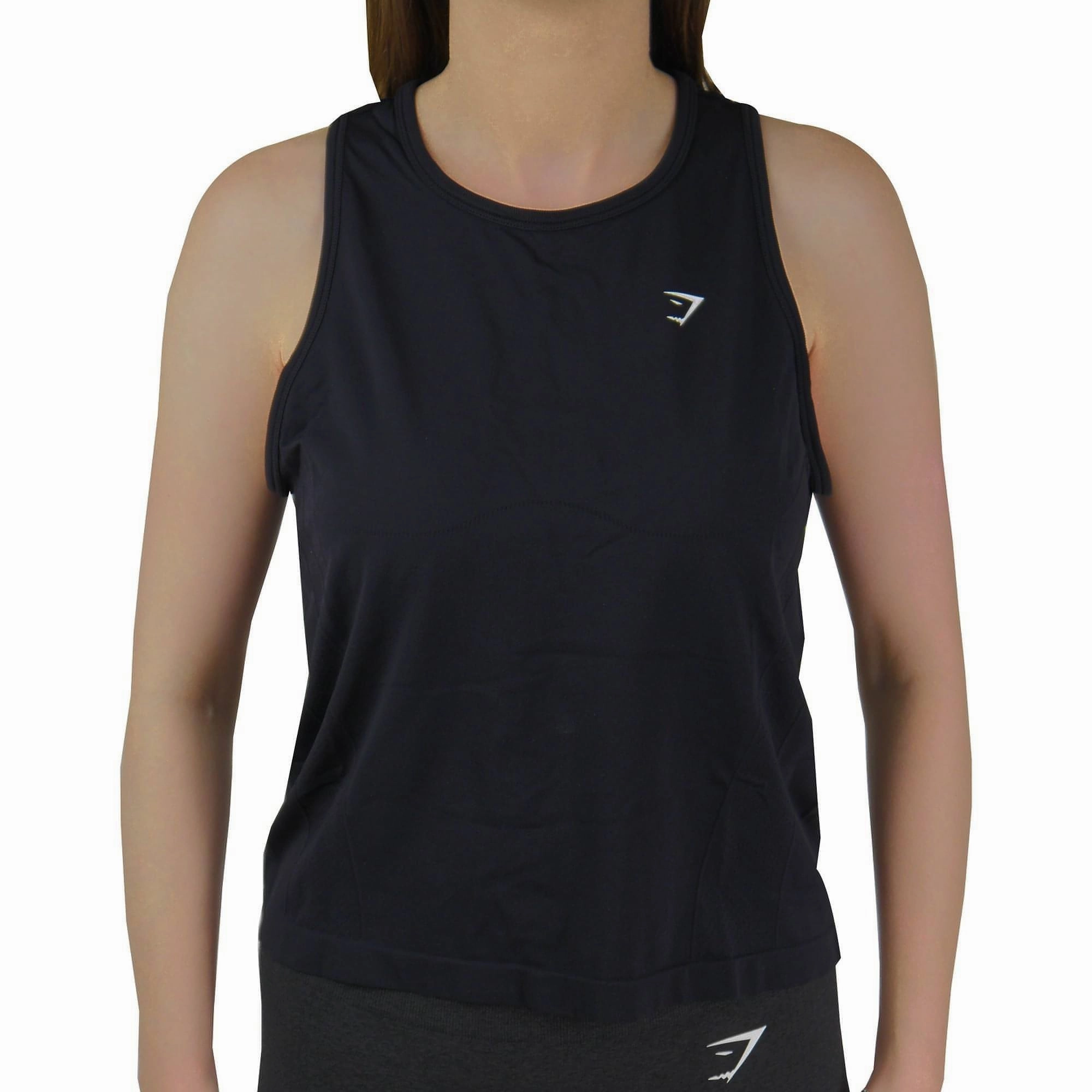 Gymshark Hyper Amplify Seamless Womens Training Vest Tank Top - Black HypoallergenicMaterial ZeroWaste Production