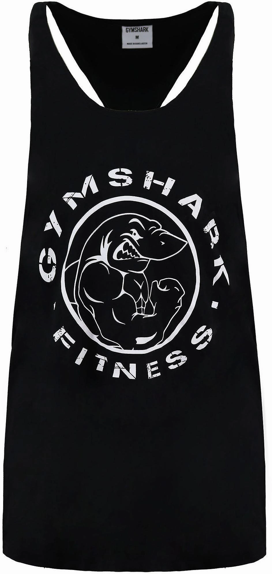 Soft Motion Tight Core Gymshark Legacy Stringer Mens Training Vest - Black