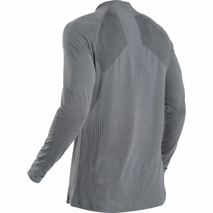 Skin Hug Gymshark Retake Half Zip Long Sleeve Mens Training Top - Grey