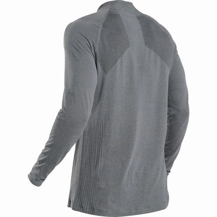Reinforced Knees Gymshark Retake Half Zip Long Sleeve Mens Training Top - Grey