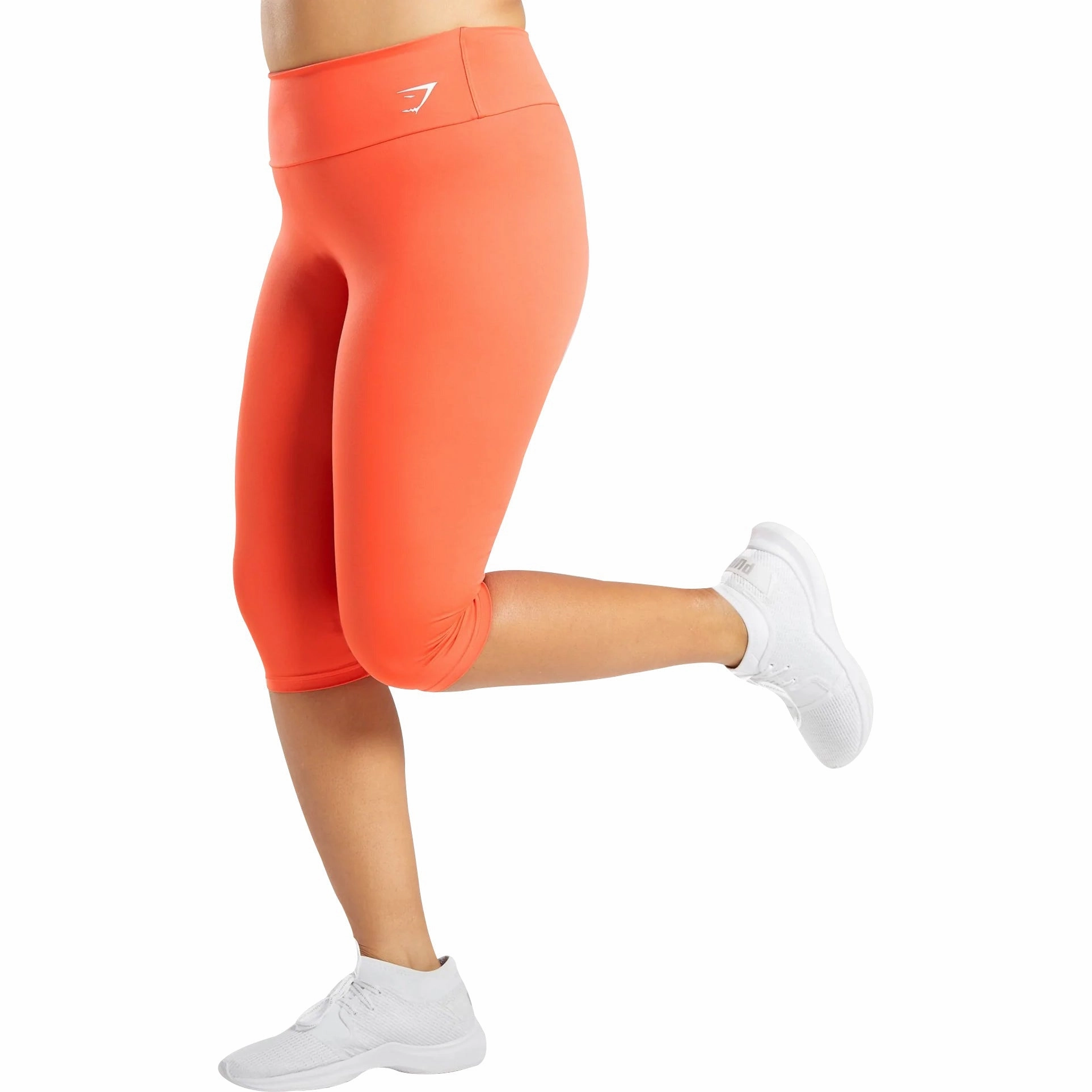Gymshark Training Womens Cropped 3/4 Training Tights - Orange mesh ventilation