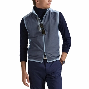 Eco Friendly Improvement RLX Ralph Lauren Hybrid Full-Zip Golf Vest - Estate Blue Print