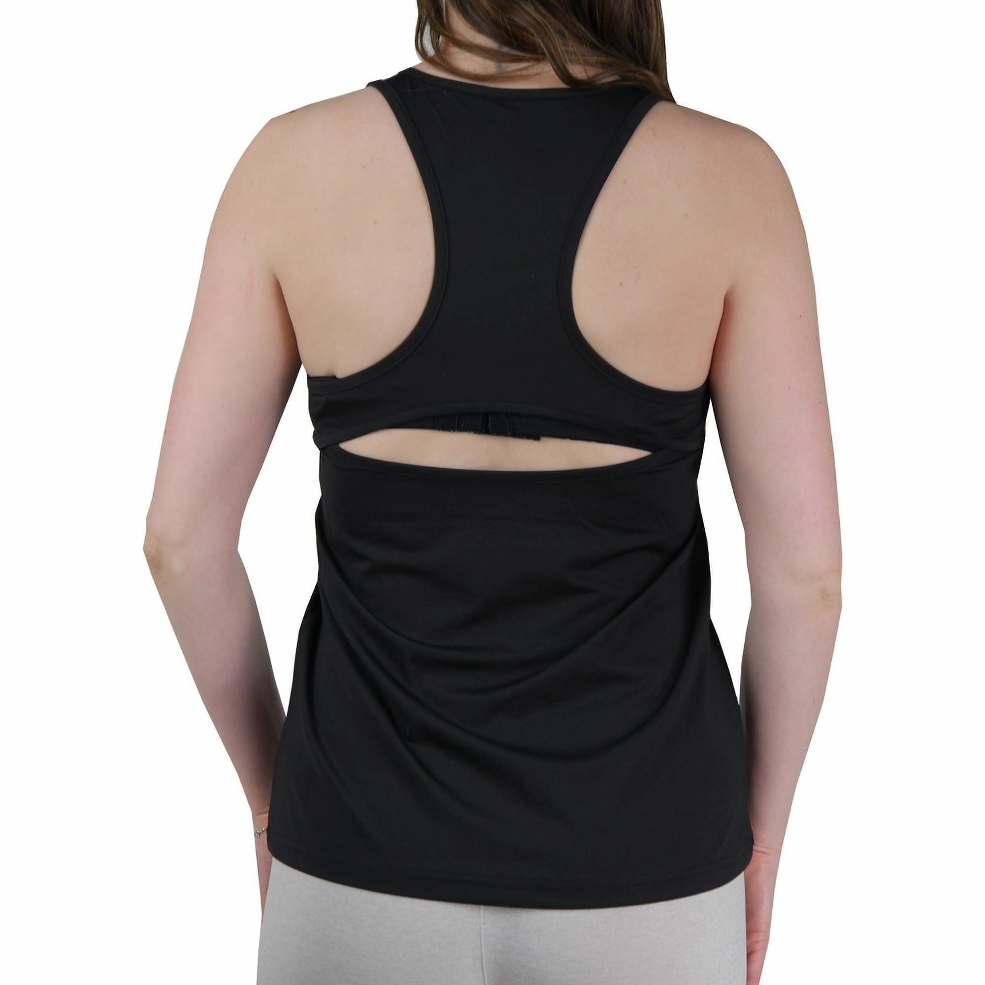 Open Glow Gymshark Womens Training Vest Tank Top - Black
