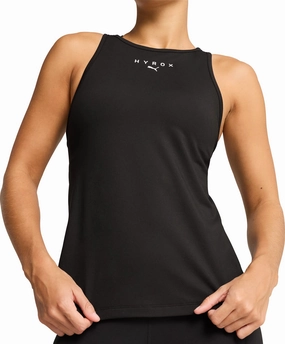Puma X HYROX Cloudspun Racer Back Womens Training Vest Tank Top - Black FlexibleFit