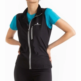 Ronhill Core Womens Running Gilet - Black Removable Inner Layer