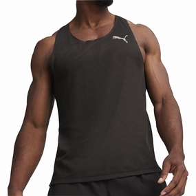 Heavy Puma Run Ultraspun Mens Running Vest - Black