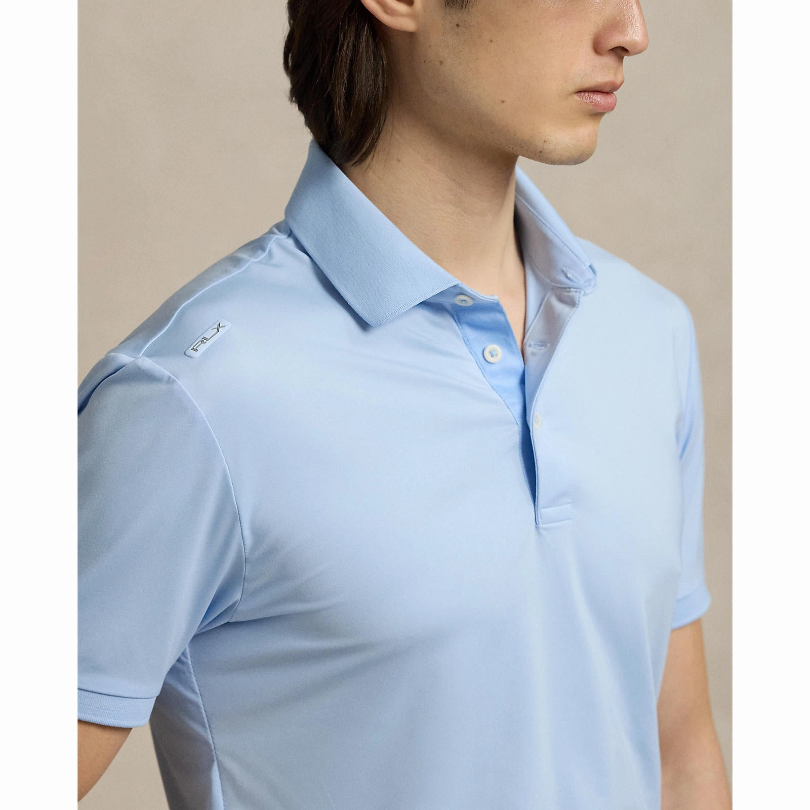 RLX Ralph Lauren Lightweight Airflow Jersey Golf Polo Shirt - Office Blue Youthful Appeal