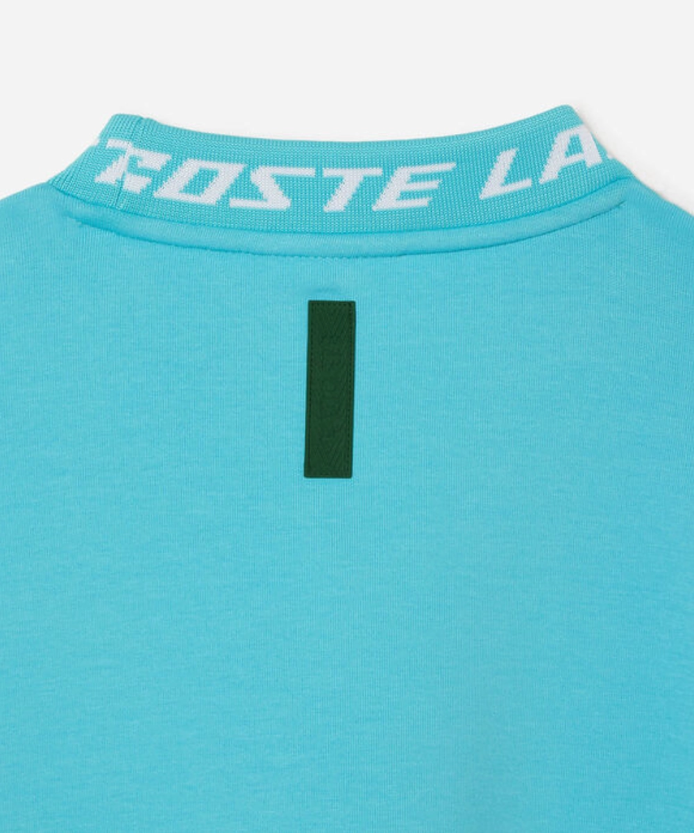 Lacoste Active Double Face Logo Neck Sweater (Teal Blue) Party Ready