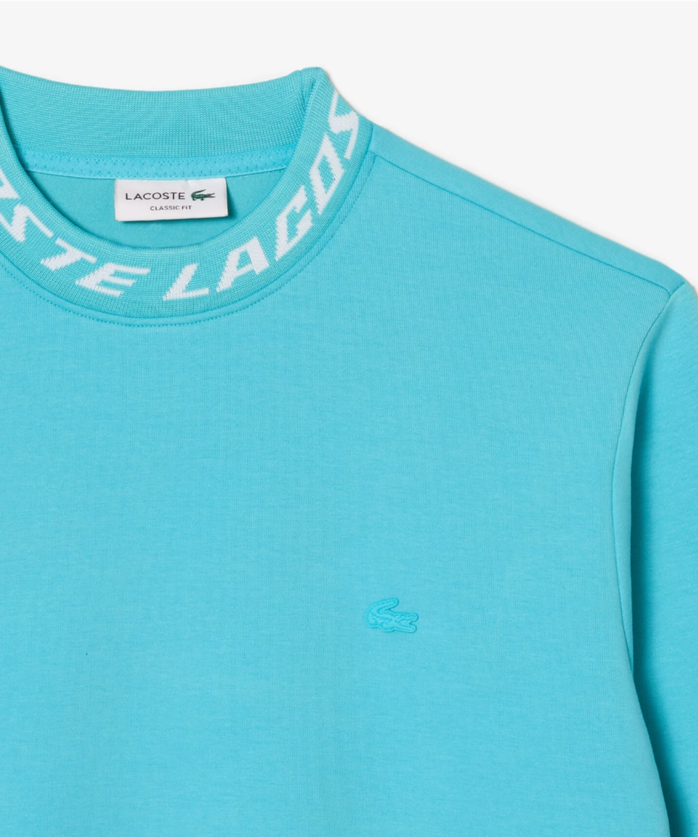 Lacoste Active Double Face Logo Neck Sweater (Teal Blue) TagFreeDesign