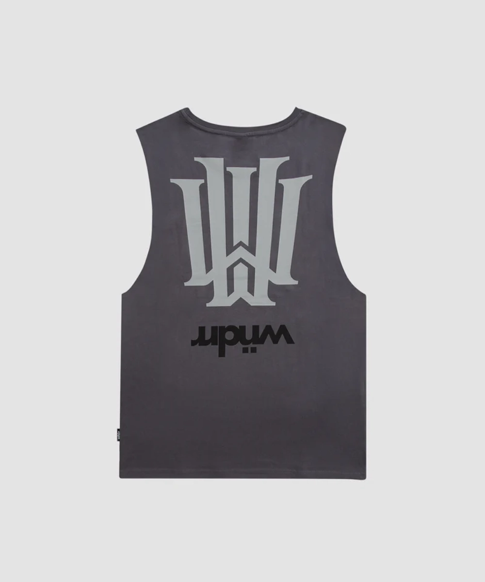 WNDRR Cartello Muscle Top (Charcoal) Breathable Material