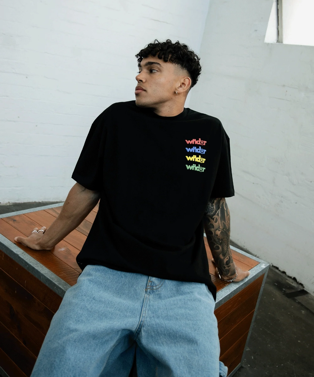 WNDRR Source Box Fit Tee (Black) Windproof Outer Layer
