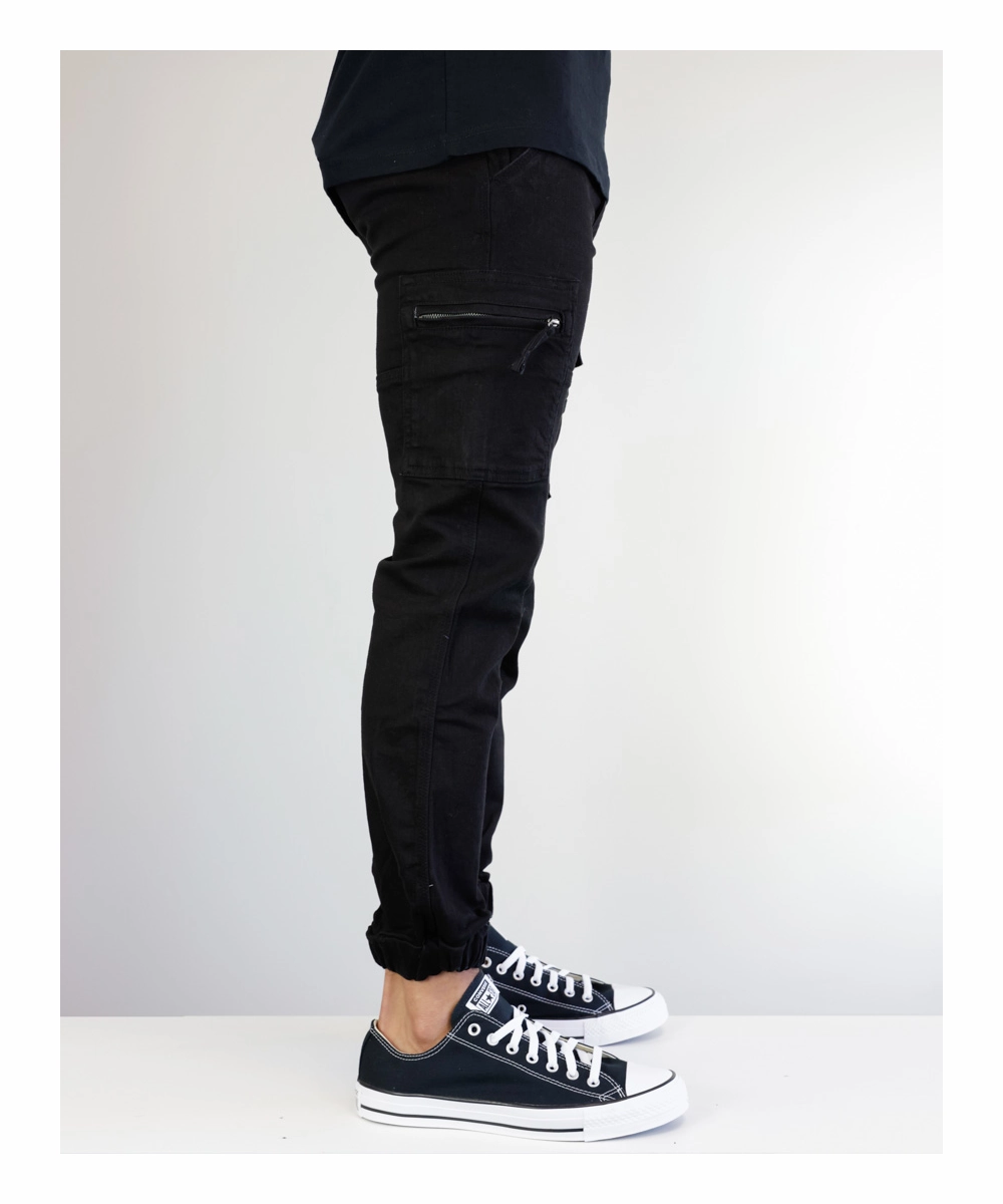 FormFitting Cut Henleys Jacob Pant (Black)
