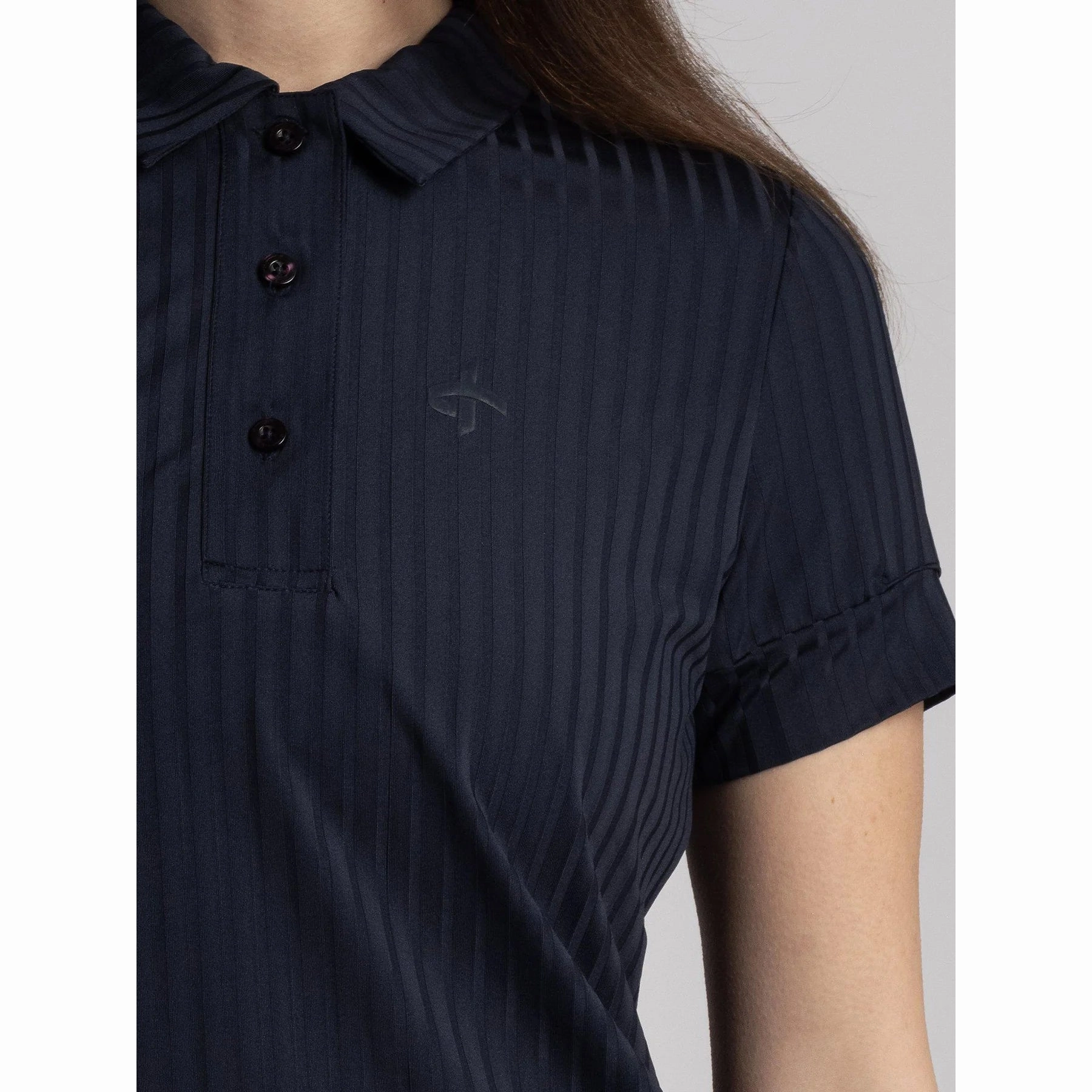 Cross Women's Axela Polo Golf Shirt - Navy Flatlock stitching