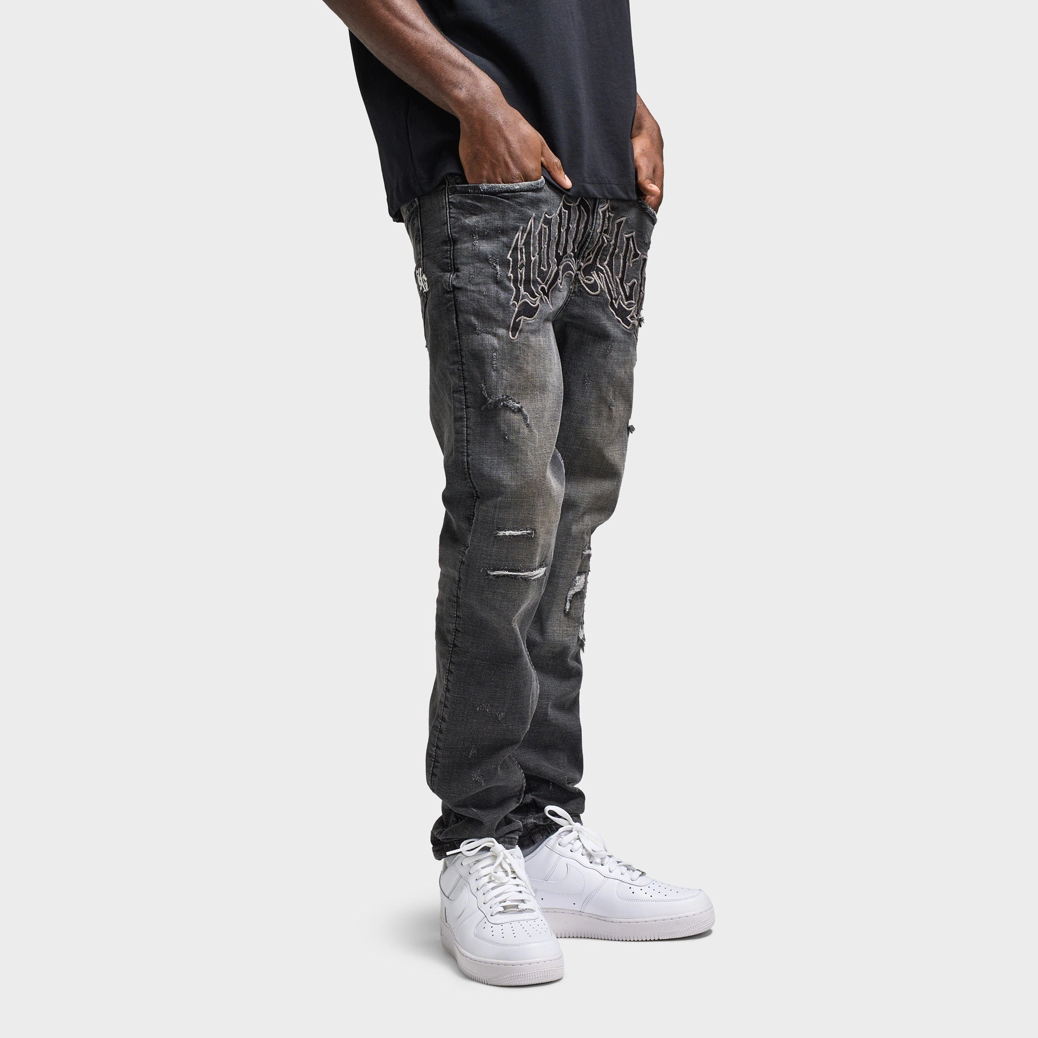 Hoodrich Ritual Denim Pants / Black Outfit Mood