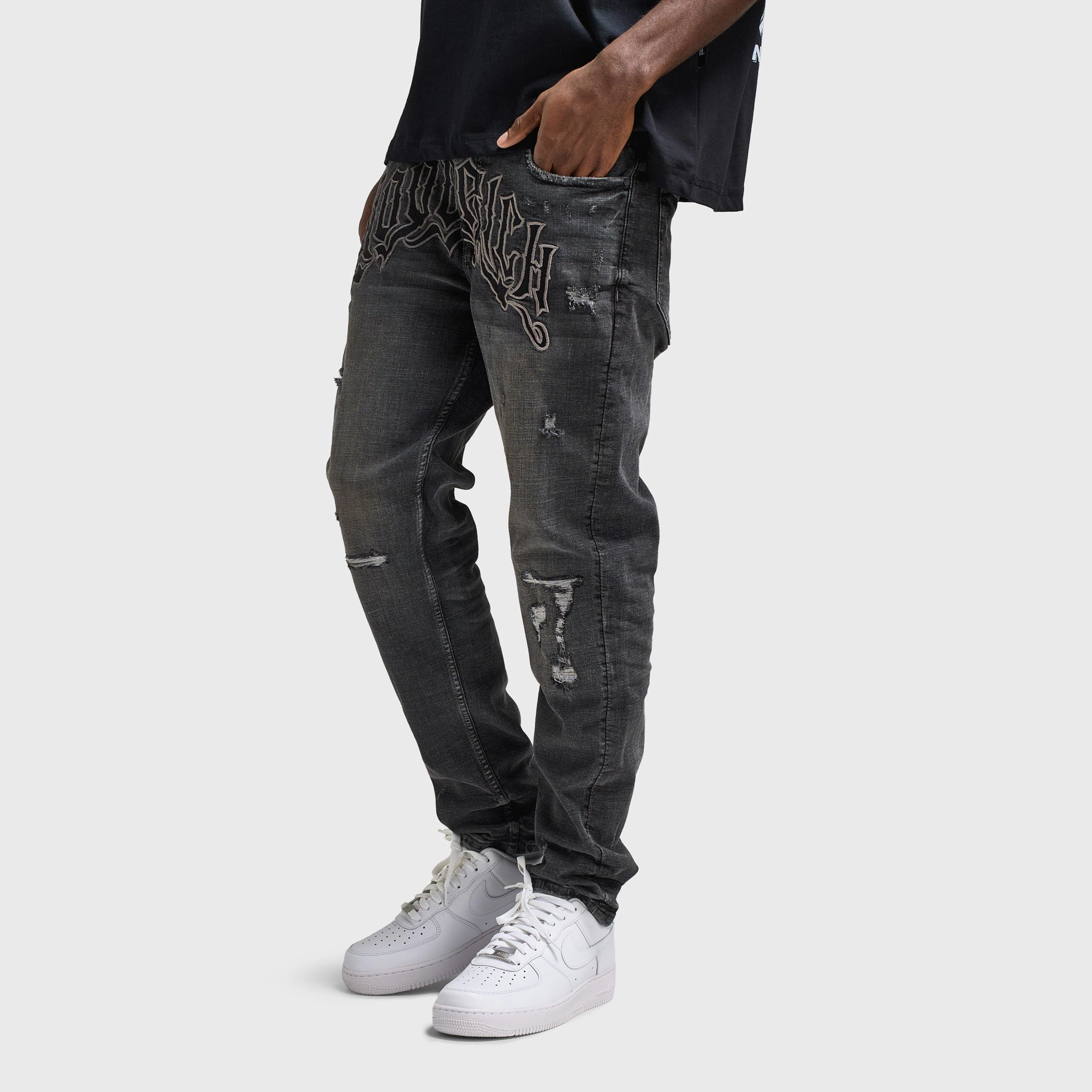 Hoodrich Ritual Denim Pants / Black Sanded Seam Comfort