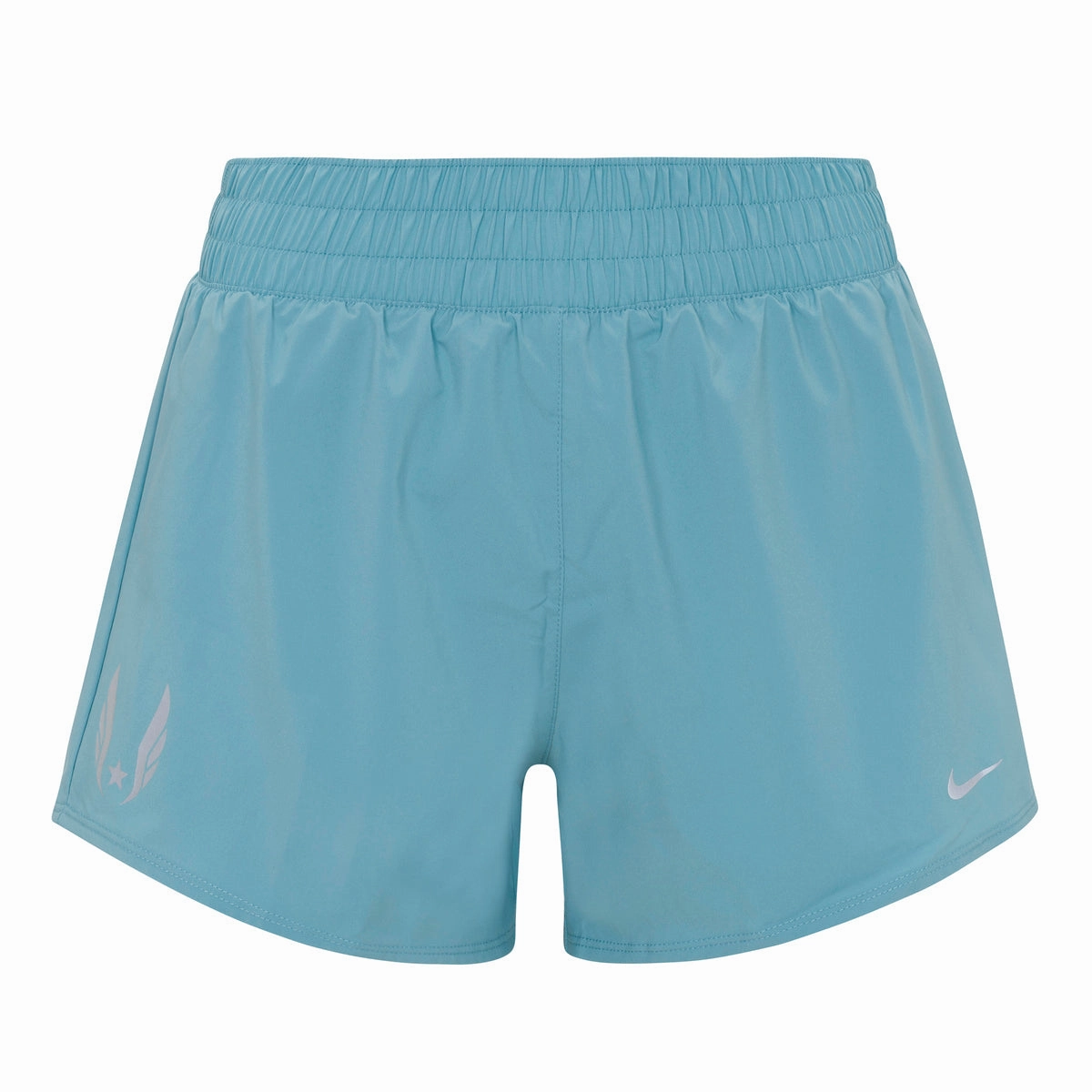 colorful Nike USATF Women's Dri-FIT Mid-Rise 3" Brief-Lined Shorts