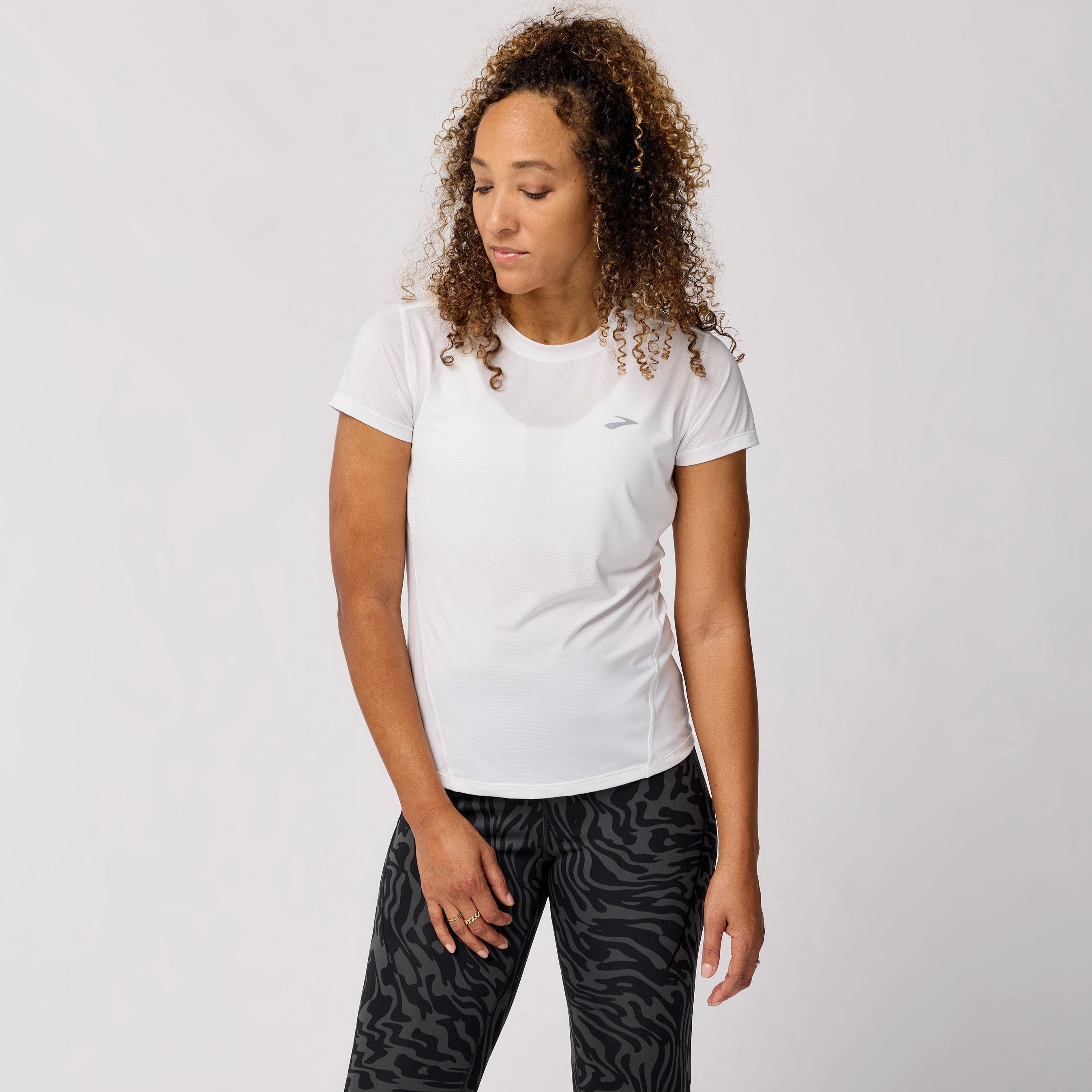 Adjustable Hemline Cozy Knit Brooks Women's Sprint Free Short Sleeve 3.0